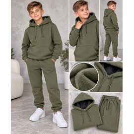 Фотография Костюм детский спортивный тёплый на мальчика FK1265 khaki р.110-134 "Fili kids" недорого оптом от прямого поставщика