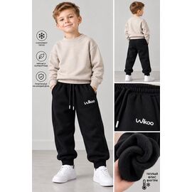 Фотография Штаны детские спортивные зимние на мальчика FK1272 black р.4-8 "Fili kids" недорого оптом от прямого поставщика