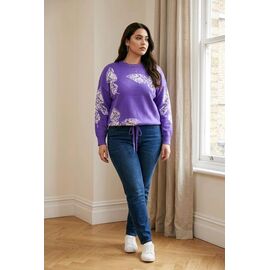 Светр жіночий 25507-1 purple р.48-52 "Kosta" недорого оптом від прямого постачальника