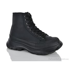 Черевики жіночі стильні Весна/осінь 166-31 black-black (8 пар р.36-41) "DINO ALBAT" недорого оптом від прямого постачальника