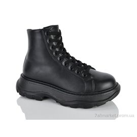 Черевики жіночі стильні Весна/осінь 166-47 black-1 (8 пар р.36-41) "DINO ALBAT" недорого оптом від прямого постачальника
