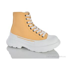 Черевики жіночі стильні Весна/осінь 166-31 yellow-white (8 пар р.36-41) "DINO ALBAT" недорого оптом від прямого постачальника