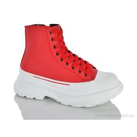 Черевики жіночі стильні Весна/осінь 166-31 red-white (8 пар р.36-41) "DINO ALBAT" недорого оптом від прямого постачальника