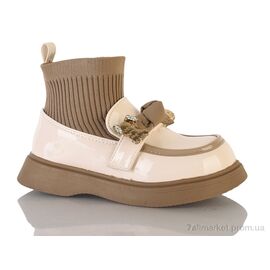 Черевики дитячі зручні Весна/осінь Y159(2107B) beige (6 пар р.32-37) "DINO ALBAT" недорого оптом від прямого постачальника