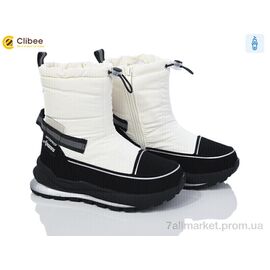 Дутики дитячі утеплені Зима TJ1013P-1  white (8 пар р.32-37) "Clibee" недорого оптом від прямого постачальника