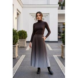 Фотография Юбка женская 9581 brown-grey р.44-48 "Kosta" недорого оптом от прямого поставщика