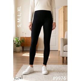 Лосини жіночі теплі 9976 black р.S-XL "Kosta" недорого оптом від прямого постачальника