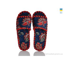 Тапки жіночі для будинку Весна/осінь 436W синій-червоний (9 пар р.36-41) "Active" недорого оптом від прямого постачальника