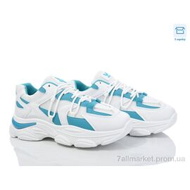 Фотография Кроссовки женские модные Весна/осень M1 white-green (8 пар р.37-41) "Синдикат взуття" недорого оптом от прямого поставщика