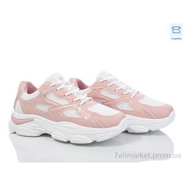Фотография Кроссовки женские модные Весна/осень M3 white-pink (8 пар р.37-41) "Синдикат взуття" недорого оптом от прямого поставщика