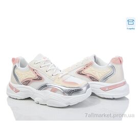 Фотография Кроссовки женские модные Весна/осень M4 white-pink (8 пар р.37-41) "Синдикат взуття" недорого оптом от прямого поставщика