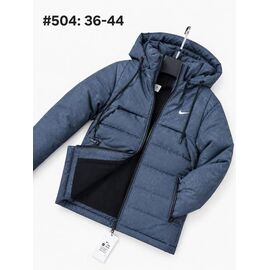 Фотография Курка детская зимняя на мальчика 504 blue р.7-12 "WHITE" недорого оптом от прямого поставщика