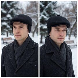 Фотография Кепка мужская 1202 black р.56-60 "Mabi" недорого оптом от прямого поставщика