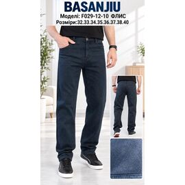 Фотография Джинсы мужские F029-12-10 navy р.32-40 "Basanjiu" недорого оптом от прямого поставщика