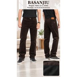 Фотография Штаны мужские утеплённые F6001-22-1 brown р.32-42 "Basanjiu" недорого оптом от прямого поставщика
