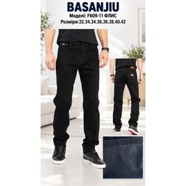 Фотография Джинсы мужские F609-11 black р.32-42 "Basanjiu" недорого оптом от прямого поставщика