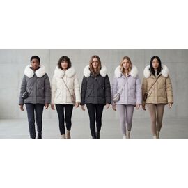 Куртка жіноча зимова 8330 milk р.M-XL "FLORA" недорого оптом від прямого постачальника