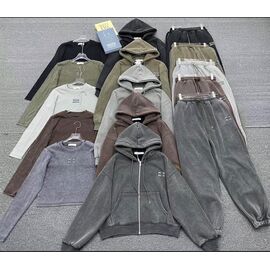 Костюм спортивний жіночий теплий BD34891 d.grey р.M-XL "FLORA" недорого оптом від прямого постачальника