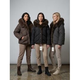 Куртка жіноча зимова K26199 d.grey р.M-2XL "FLORA" недорого оптом від прямого постачальника