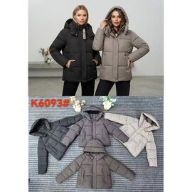 Куртка жіноча зимова K6093 black р.M-2XL "FLORA" недорого оптом від прямого постачальника