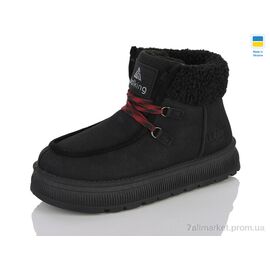 Фотография Ботинки женские стильные зима 5109 чорний (8 пар р.36-41) "Lot Shoes" недорого оптом от прямого поставщика