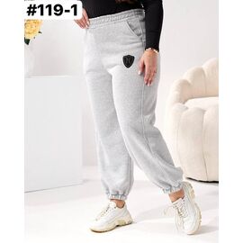 Штани спортивні жіночі теплі 119-1 grey р.52-62 "ZLATA" недорого оптом від прямого постачальника