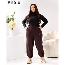 Штани спортивні жіночі теплі 119-45 brown р.52-62 "ZLATA" недорого оптом від прямого постачальника