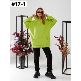 Худі жіноче 17-1 l.green р.ower size "ZLATA" недорого оптом від прямого постачальника