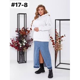 Худі жіноче 17-8 white р.ower size "ZLATA" недорого оптом від прямого постачальника