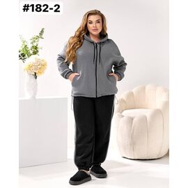 Костюм жіночий теплий 182-2 grey р.46-64 "ZLATA" недорого оптом від прямого постачальника