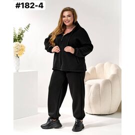 Костюм жіночий теплий 182-4 black р.46-64 "ZLATA" недорого оптом від прямого постачальника