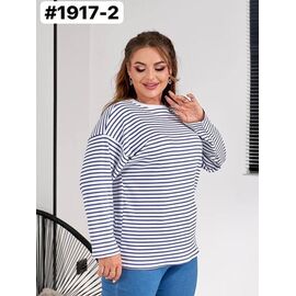 Светр жіночий 1917-2 white-blue р.52-56 "ZLATA" недорого оптом від прямого постачальника