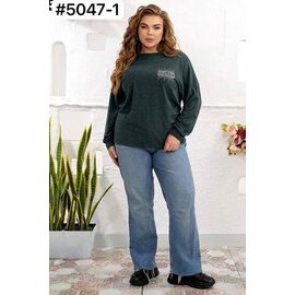 Светр жіночий 5047-1 green р.52-56 "ZLATA" недорого оптом від прямого постачальника