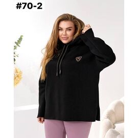 Худі жіноче 70-2 black р.42-62 "ZLATA" недорого оптом від прямого постачальника