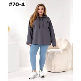 Худі жіноче 70-4 grey р.42-62 "ZLATA" недорого оптом від прямого постачальника