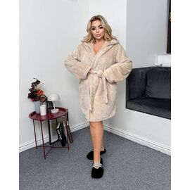Фотография Халат женский тёплый 801-819 beige р.42-52 "Alisa Brand" недорого оптом от прямого поставщика
