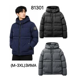 Фотография Куртка мужская зимняя 81301 black р.M-3XL "Ale-Ate" недорого оптом от прямого поставщика
