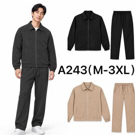 Фотография Костюм спортивный мужской A243 black р.M-3XL "Ale-Ate" недорого оптом от прямого поставщика