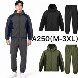 Фотография Костюм спортивный мужской A250 black р.M-3XL "Ale-Ate" недорого оптом от прямого поставщика