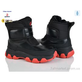 Дутики дитячі утеплені Зима H555-1 black-red (6 пар р.27-32) "Clibee-Doremi" недорого оптом від прямого постачальника