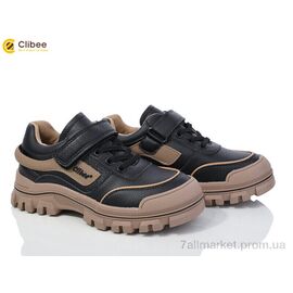 Кросівки дитячі модні Весна/осінь LC100 black-khaki (6 пар р.32-37) "Clibee" недорого оптом від прямого постачальника