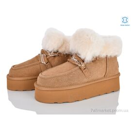 Уггі жіночі утеплені Зима 4625-5855 camel (6 пар р.36-40) "Мир" недорого оптом від прямого постачальника