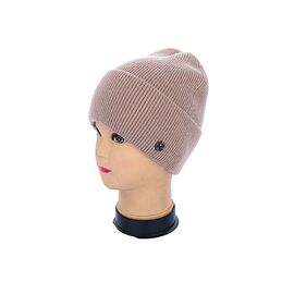 Шапка зимова жіноча Кашемір 001-4 d.beige р.56-60 "Angelica" недорого оптом від прямого постачальника