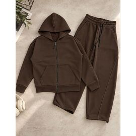 Фотография Костюм детский спортивный тёплый на девочку 2621 brown р.134-158 "LIMA SPORT" недорого оптом от прямого поставщика