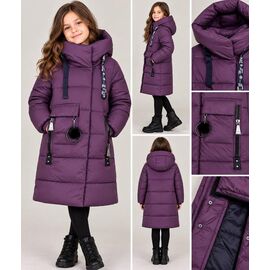 Фотография Курка детская зимняя на девочку 802 purple р.110-128 "MirWear kids" недорого оптом от прямого поставщика