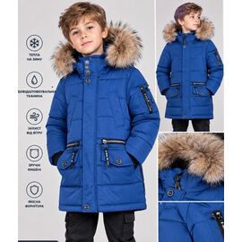 Фотография Курка детская зимняя на мальчика 5435 blue р.116-128 "MirWear kids" недорого оптом от прямого поставщика