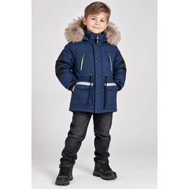 Фотография Курка детская зимняя на мальчика 4635 blue р.104-138 "MirWear kids" недорого оптом от прямого поставщика
