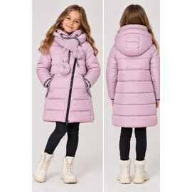 Фотография Курка детская зимняя на девочку 607 pink р.122-146 "MirWear kids" недорого оптом от прямого поставщика