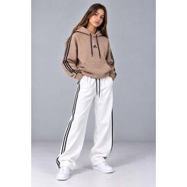 Фотография Костюм детский спортивный тёплый на девочку 1035-2-1024-2 beige-white р.4-8 "MirWear kids" недорого оптом от прямого поставщика