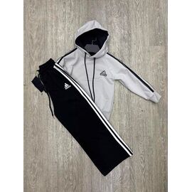 Фотография Костюм детский спортивный на мальчика 324-1-291-1 l.grey-black р.4-8 "MirWear kids" недорого оптом от прямого поставщика